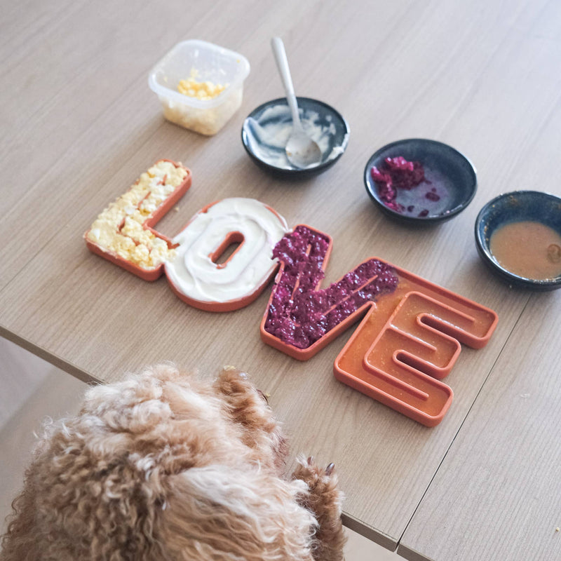 LOVE Lick Mat in Brick