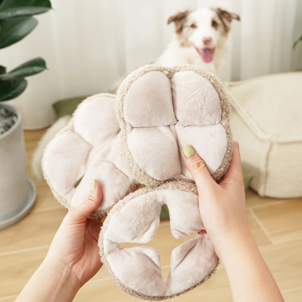 MONTI in Oat - Crinkly + Squeaky Snuffle Ball