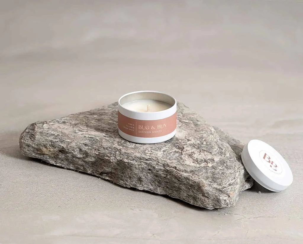 Saffron Nights Soy Candle 210g - Amber, Leather & Warm Spice
