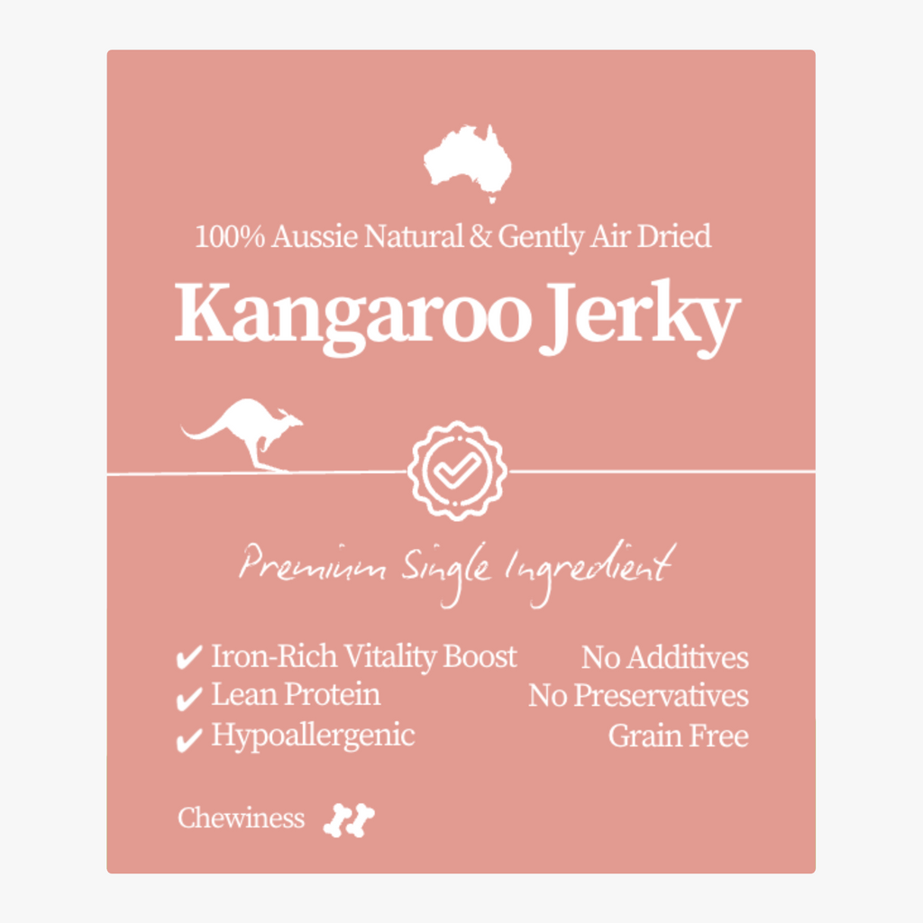 Premium Kangaroo Jerky 80g  <br> Chew Level 2 (Moderate)
