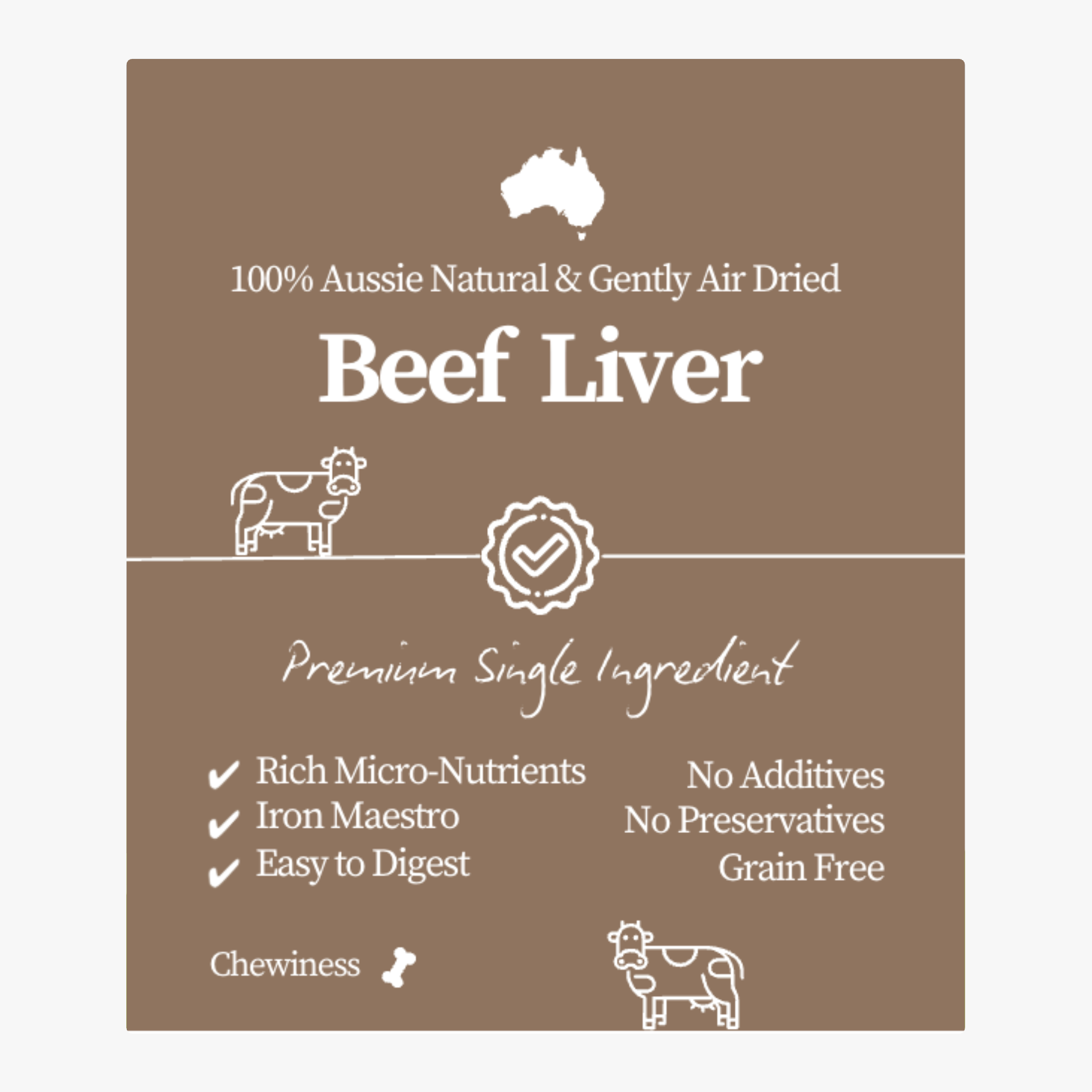Premium Beef Liver 80g  <br> Chew Level 1 (Soft)