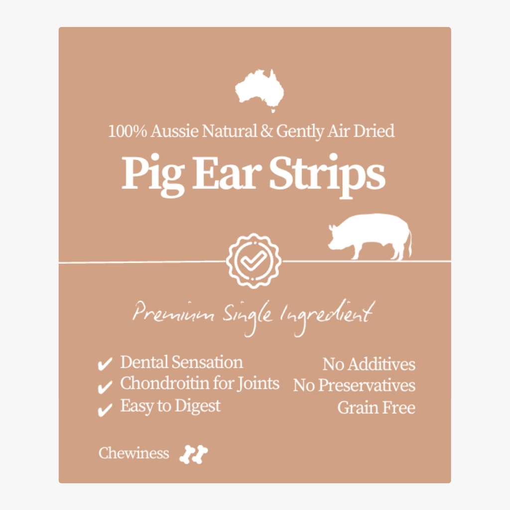 Premium Pig Ear Strips 12 Pack 60g <br>Chew Level 2 (Moderate)