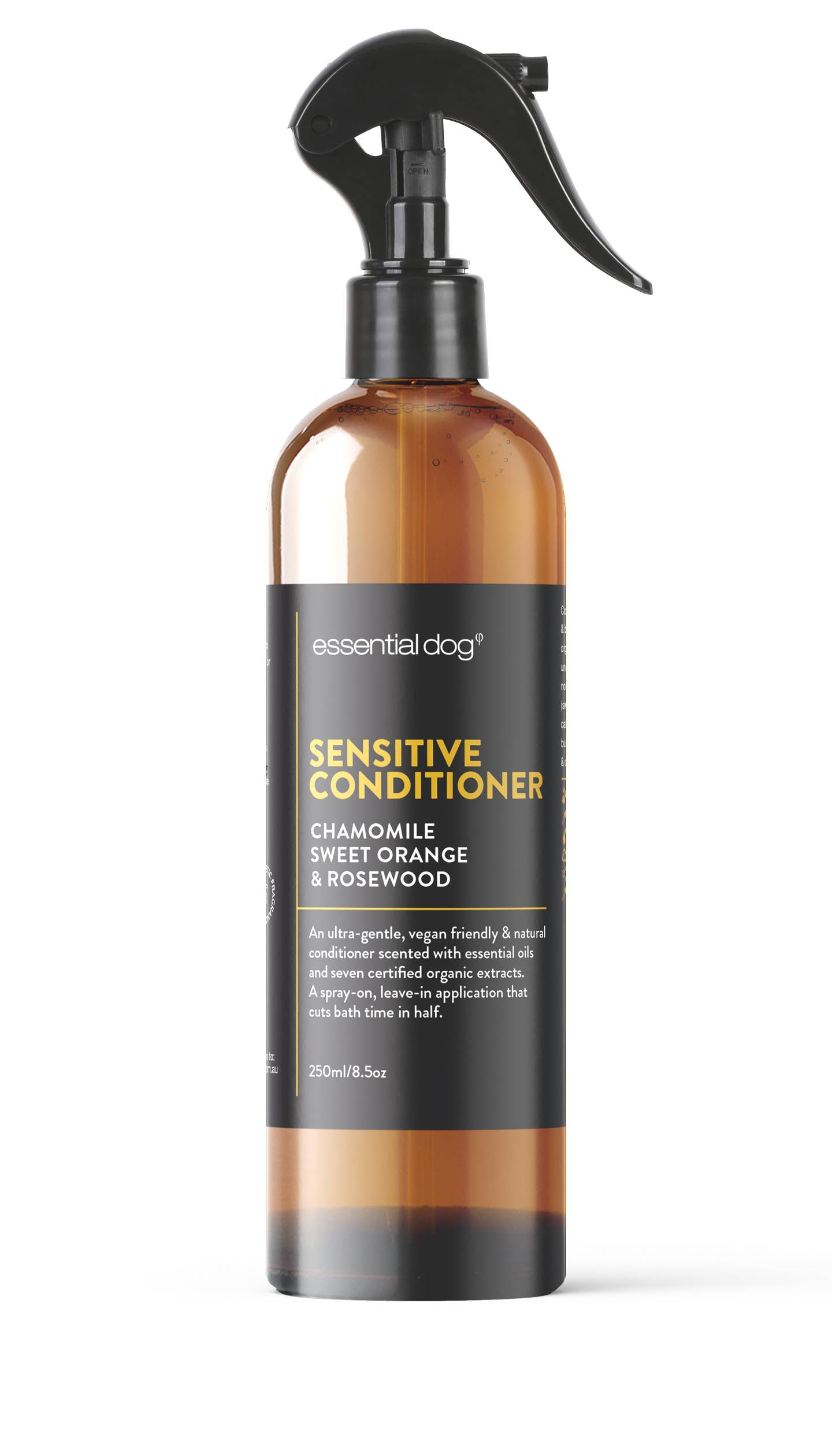 Sensitive Dog Shampoo, Conditioner (No Rinse) Spray 250ml x2 & Deodoriser